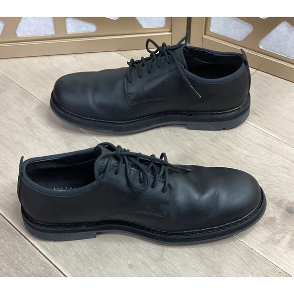Timberland Squall Canyon Plain Toe Waterproof Oxford  Black Leather Men 9 Shoes main image 5